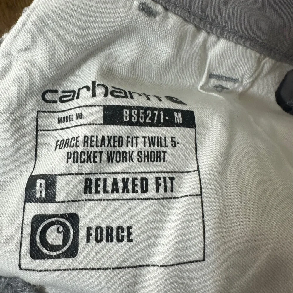 Carhartt Shorts Mens 32 Gray Canvas Workwear Rugged Casual Outdoor